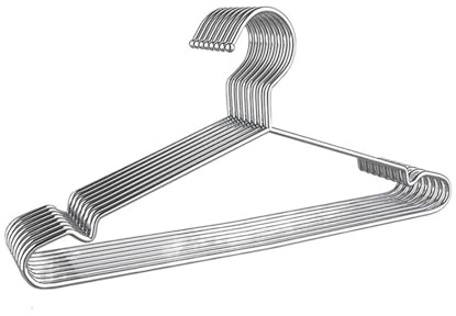 Grucce per abiti Appendiabiti 10/20 pezzi in acciaio inox, organizer for armadio, appendiabiti antiscivolo, pantaloni, asciugatura, guardaroba, salvaspazio(Adult 42CM,20pcs)