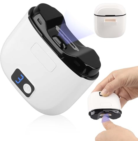 Tagliaunghie Elettrico Automatico, Lima Unghie Multifunzione 3 Velocità con Luce LED, Ricaricabile USB-C con Raccolta Polvere Integrata, Taglia Unghie Sicuro per Neonati Bambini Adulti Anziani
