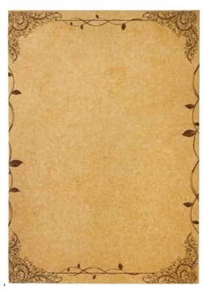 32pcs Vintage Writing Paper Old Parchment Design Kraft For Invitations Gift Decorations Holiday Event Party Supplies A5(Color 1)