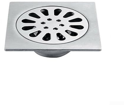 Scarico quadrato in acciaio inox per scarico a pavimento con rivestimento sfoderabile adatto per installazioni in bagno e cucina