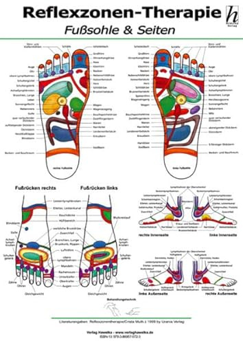 Reflexzonen-Therapie Poster - Fußsohle & Seiten DIN A2