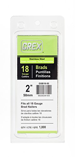 Grex GSB18-50 2 Zoll 18 Ga. Brad Nägel, Edelstahl 304, 1M