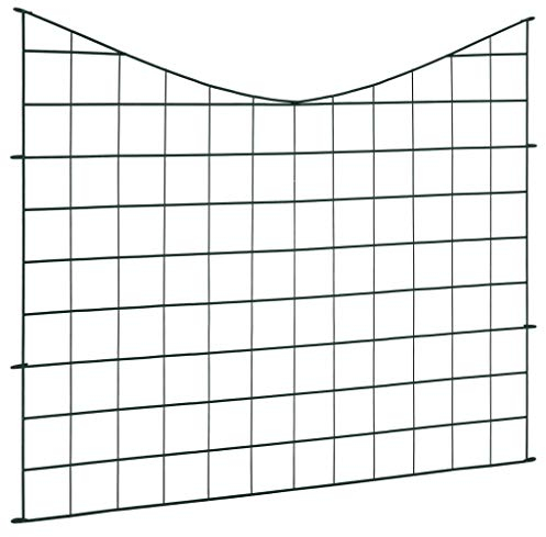 Festnight Teichzaun-Set Unterbogen Elemente Gitterzaun Zaunmatten Teichzaun Metall Gartenzaun Teich Zaun Set 77,5 x 64 cm Grün