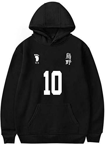 YIMIAO Damen Herren Up to Date Japanese Haikyuu Hoodie Casual Anime Sweatshirt Unisex Karasuno High School Kapuzenpullover Volleyball Junior Pullover(M)