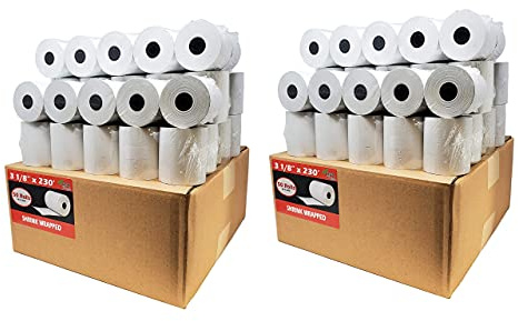 (100 Rolls) 3 1/8 x 230 Thermal Paper (80mm x 70m) premium tape for Square POS System, Register Thermal Receipt Paper Rolls for TM-T88III, TM-T88IV, TM-T88V, TSP100, CT-S300, CT-S2000, M129B, M129C