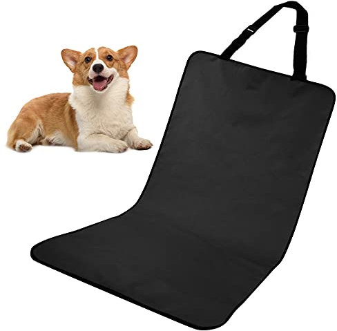 Kaket Car Seat Cover for Dogs, Waterproof Scratchproof Nonslip Front Seat Protector, Universal Black Oxford Cloth