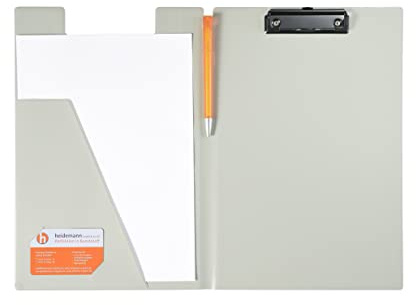 Heidemann Aufklappbare Klemmbrettmappe DIN A4 Plus Photodruck, 11100000 (Taupe)