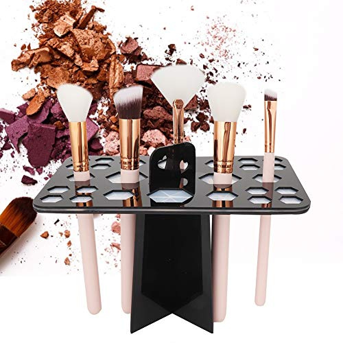Soporte para Brochas de Maquillaje Secador de Brochas, 26 Agujeros Secador de Brochas Cosméticas Soporte de Almacenamiento de Brochas, Organizador de Brochas de Acrílico