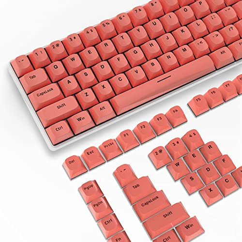 PBT Tastenkappen, 117 Tasten Double Shot Tastenkappen Set US Layout (ANSI) OEM Profil mit Tastenabzieher für TKL 61 64 68 75 87 96 104 108 GMMK Cherry MX Gateron Kailh Switches mechanische Tastatur