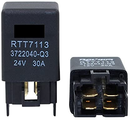 ASPROD 1 stücke Auto Relais 12 v 24 v 4pin 30A for Klimaanlage Elektrische Lüfter Foglight Kraftstoffpumpe Minibus Relais Schütze und Relais (Color : 24v)