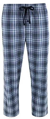 Hanes Men's Tag Free Comfort Flex Plaid Pajama Lounge Pant, Small, Black