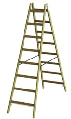 PHSPSL28 Holz-Sprossen-Stehleiter 2x8 PROTEC.Class PHSPSL28