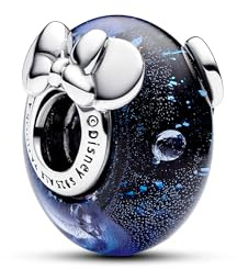 Pandora Disney Anhänger Micky und Minnie, Sterlingsilber, mit klarem Zirkonia und rotem Muranoglas