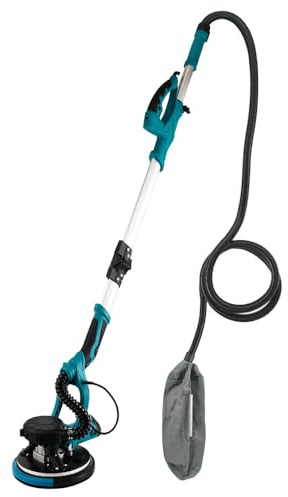 Ponceuse Murale Électrique Pliable, 800 W, 1 800 TR/Min, pour Cloisons Sèches, avec 50 Patins De Sable, Poignée Extensible De 154 À 200 Mm, Tuyau De 2 M, Sac À Poussière, Lumière LED