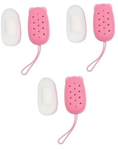 Beaupretty 3pezzi Silicone Automaticamente Schiumosa Scrub Per e Schiena Strumento Portatile Per Doccia