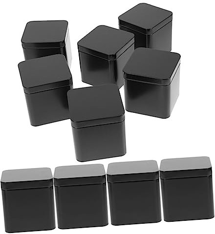 Cabilock 10pièces Boîte Portable Étain Pour Bonbons Et Thé Ensemble De Rangement Pratique Et Étanche Petite Boîte Carrée Pour Bijoux Et Accessoires