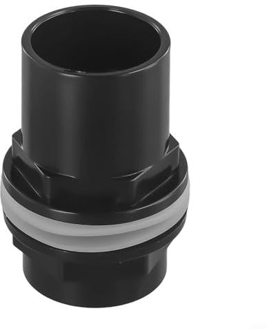 Professional PVC Tank Connector for Fish Pond Filter Pipe, Threaded and Nut (40mm)