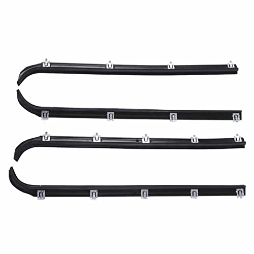 Zohisin Kit de balayage de fenêtre 1991 s10 et kit de bande d'étanchéité 57 × 9 × 8 4 pièces de feutre de balayage de fenêtre am 41543318 kit de bande d'étanchéité de rechange pour camion f150 1987 96