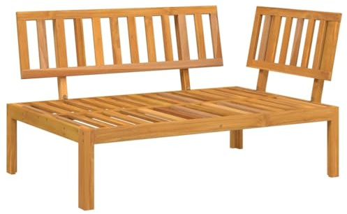 vidaXL Garten Ecksofa, Palettensofa für Garten Terrasse Innenhof, Modular Gartensofa mit Latten-Design, Gartenmöbel, Massivholz Akazie