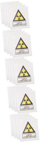 ULTECHNOVO 20pcs Radiation Signs Caution Stickers Warning Sign Labels for Factory Safety Radiation Decal Safety Warning Decals for Indoor Outdoor Use Symbol
