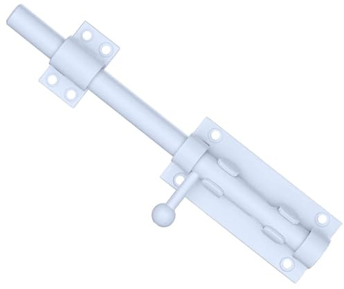 Litensh Torriegel Torschieber mit Loch Vorhängeschloss 304 Edelstahl Schieberiegel Durchmesser Abschließbare Türriegel Bolzenriegel Überwurfriegel Schlossriegel Türschnalle Torschieber Weiß 196MM | Robustes Türschloss mit Schrauben für Holzgarten, Zaun, Schuppen, Scheune, Weiß, 20,3 cm