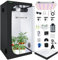 BOSYTRO Grow Box Kit Completo, Tenda da Crescita, Luce per Piante da 200W, Kit Completo di Tenda idroponica 600D con Sistema di Ventilazione, con Termoigrometro e Timer(100x100x200cm)