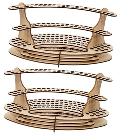 ROMISBABA 2stücke Teiliges Holz-pen Display Stand Für Schreibtisch Stift Organizer Kompakte Aufbewahrungslösung Für Stifte Marker Und Schreibwaren Für Schule Und Büro