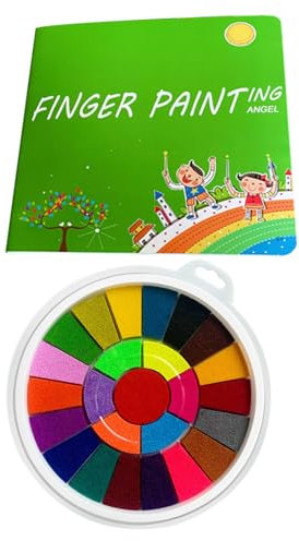 Fingermalset für Kleinkinder, ungiftiges, waschbares 25-Farben-Set, waschbare Fingerfarbe für Kinder, Fingerzeichnungsspielzeug mit Malbüchern, schmutzfreies Fingermalen, lustiges Fingermalset