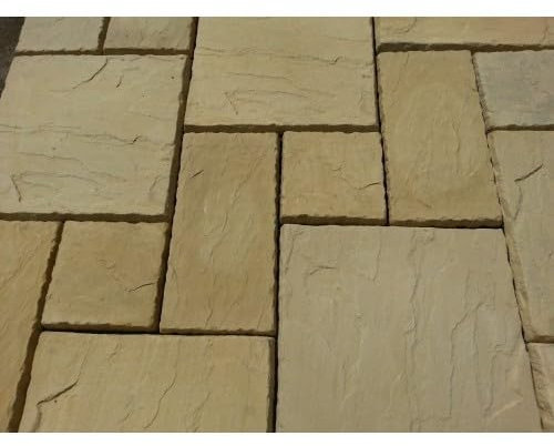 Concrete 10 Sqm Random Paving Slabs in Cotswold Buff (DELIVERY EXCEPTIONS)