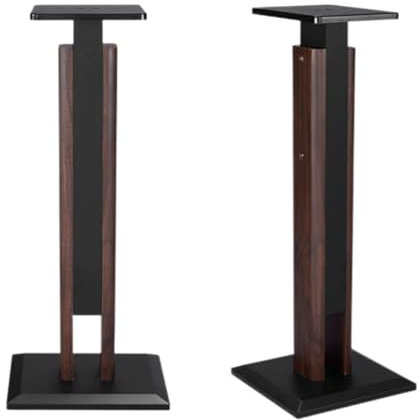 SFKLYU Soportes Altavoces con Vetas Madera Soportes para Altavoces Suelo Home Cinema Altavoces HiFi Sobremesa y Satélite Soportes para Monitores Afinación Opcional con Relleno Arena,A1,85CM