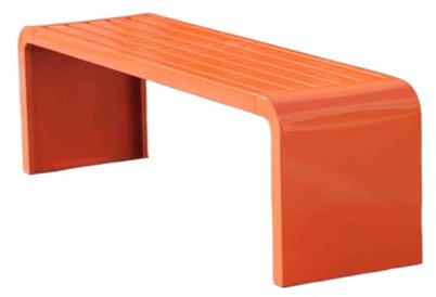 Gartenbank Wetterfest Verzinktes Rohr Einteiliges Schweißen Sitzbank Outdoor Mehrfarben Parkbank Pflegeleicht für Garten Park Hof Veranda Balkon(Orange,150 * 40 * 45cm)