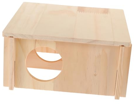 HEMOTON Hamsterhaus 20x20x10cm für Kleine Hamster und Meerschweinchen Warm und Komfortabel als Versteckhaus für Innenbereich