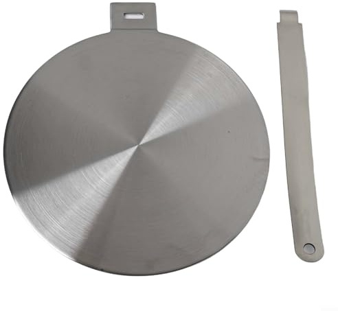 Homeponnew Stainless Steel Heat Diffuser Converter Plate for Induction Cooktop Hob, Cooking Temperature Control Interface Disc, efficient Heat Distribution Plate(20cm)