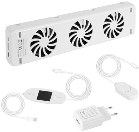 Eikuavons Ventilatori per riscaldamento, 1 pezzo, per radiatori e radiatori, per risparmiare energia e costi di riscaldamento, flusso d'aria: 30 CFM/51 m³/h