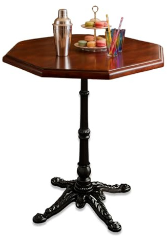 Preferspace 29.6 Tall Roman Column Table, High Bar Table with Heavy Duty Wrought Iron Base for Backyard Patio(70cm/27.6in)