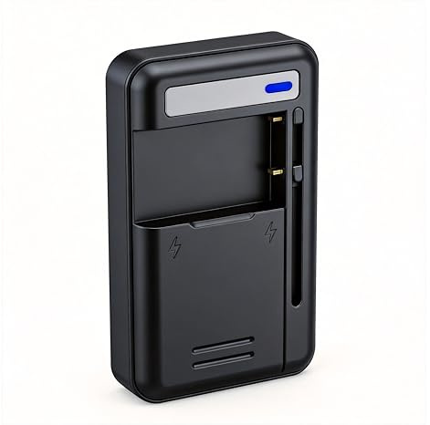 Universale 2in1 Caricabatterie con Porta USB-C per Batterie da 29-66mm compatibile con Telefoni Cellulari e Fotocamere DSLR
