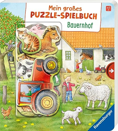 Mein großes Puzzle-Spielbuch: Bauernhof- Kinderbuch ab 2 Jahren, mit 10 Puzzleteilen