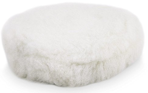 BITUXX® 180mm Wollhaube Polierpad Wollpad Polierfell Wollpuffer Polierhauben Lammfell für Autopoliermaschinen (1x)