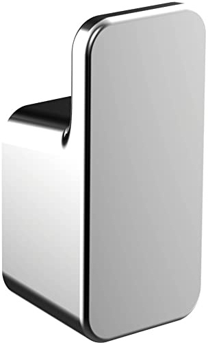 Emco Art Handtuchhaken, Chrom, Handtuchhalter zur Wandmontage, Badhaken, Gäste-WC, Länge 24 mm - 167500100, Grau