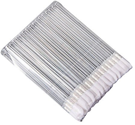 Lot de 50 pinceaux à lèvres jetables pour maquillage, application gloss, voyage - Applicateur avec embout pinceau