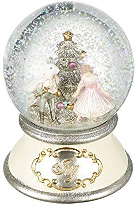 Heaven Sends Hand Painted Resin NUTCRACKER BALLET Waterball/Snow Globe - Clara and Mouse King