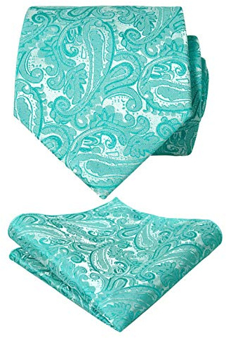 Alizeal Paisley Herren Krawatte und Einstecktuch Sets