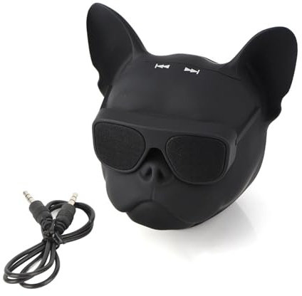 Zerone Kreativer Bluetooth Lautsprecher in Hundeform, Tragbarer Stereo Sound Kabelloser Musikplayer Wohnaccessoire Deko Ideal für Indoor und Outdoor
