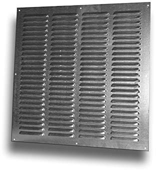 K-TECH-PRO Griglia di ventilazione in metallo zincato, 400 x 400 mm