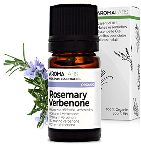 Rosmarino Verbenone BIO (Rosmarinus officinalis CT verbenone) - 5 mL - Olio Essenziale Chemiotipizzato e Certificato AB - Benessere epatico - Aroma Labs - Made in France
