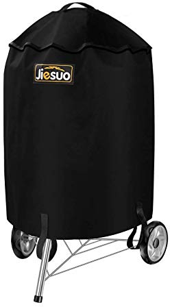 JIESUO Grill Abdeckung für Weber Holzkohlegrills, 57 cm Grill Abdeckhaube für Premium Weber Kugelgrill Grillabdeckung