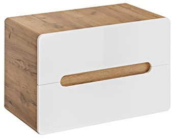 Aruba White - Mobile per lavabo, 80 cm, colore: Bianco lucido