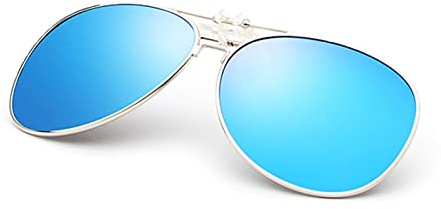 Voolga Polarisiert auf Clip Sonnenbrillen, Mode 180° Flip up Sonnenbrille für Verschreibung Großer Rahmen Myopie Sonnenbrille, Unsex für Herren und Damen