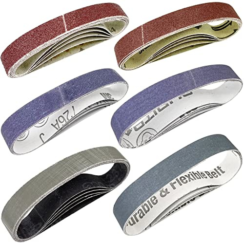 Lot de 30 bandes abrasives de rechange pour aiguiseur de couteaux Ken Onion Edition (WSKTS-KO), grains 80/120/240/400/1000/2500 1,9 x 30,5 cm
