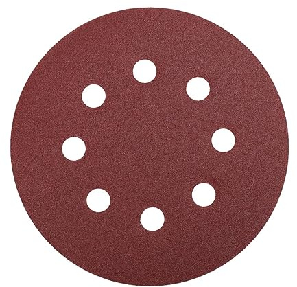 Secwell 20 Piezas Discos de Lija 180mm 8 Agujeros Papel Abrasivo Grano 150 | Redondos Disco Abrasivo Autoadhesivos P150, 7 Pulgadas Lija Redonda para Lijadora Excéntrica y Lijadora Orbital